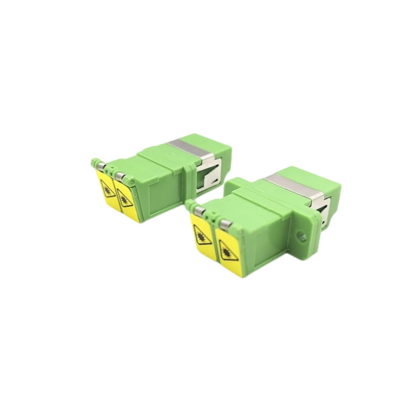 Single Mode Duplex LC/APC Shutter Fiber Optic Adapter